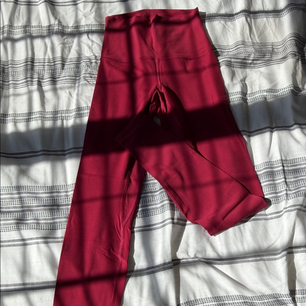Align Lululemon  Red Leggings 28”